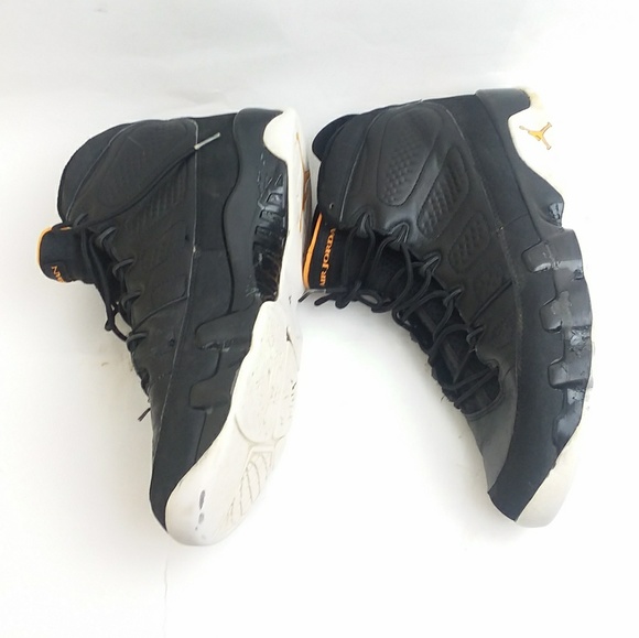 NIKE AIR JORDAN IX 9 RETRO Black Sneakers Size 10 - Picture 6 of 8